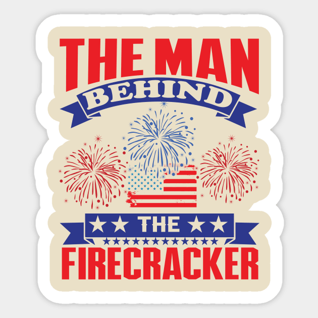Funny 4th of July Firecracker Sticker by Banned Books Club